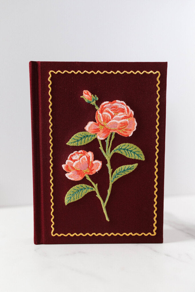 Roses Embroidered Journal