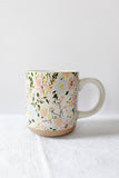 spring floral stoneware mug