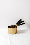 Gold & Black Enamel Handle Measuring Cups