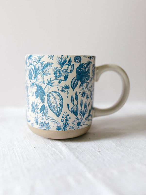 blue delft stoneware mug