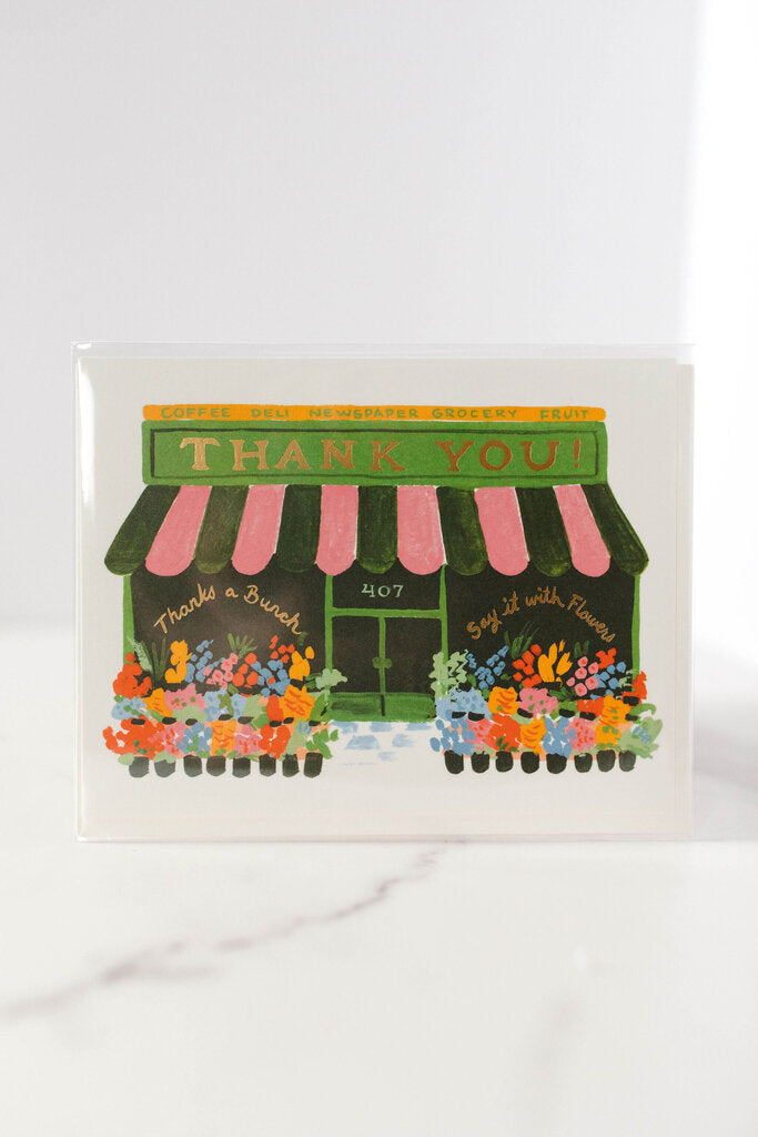 Flower Shop Thank You Card