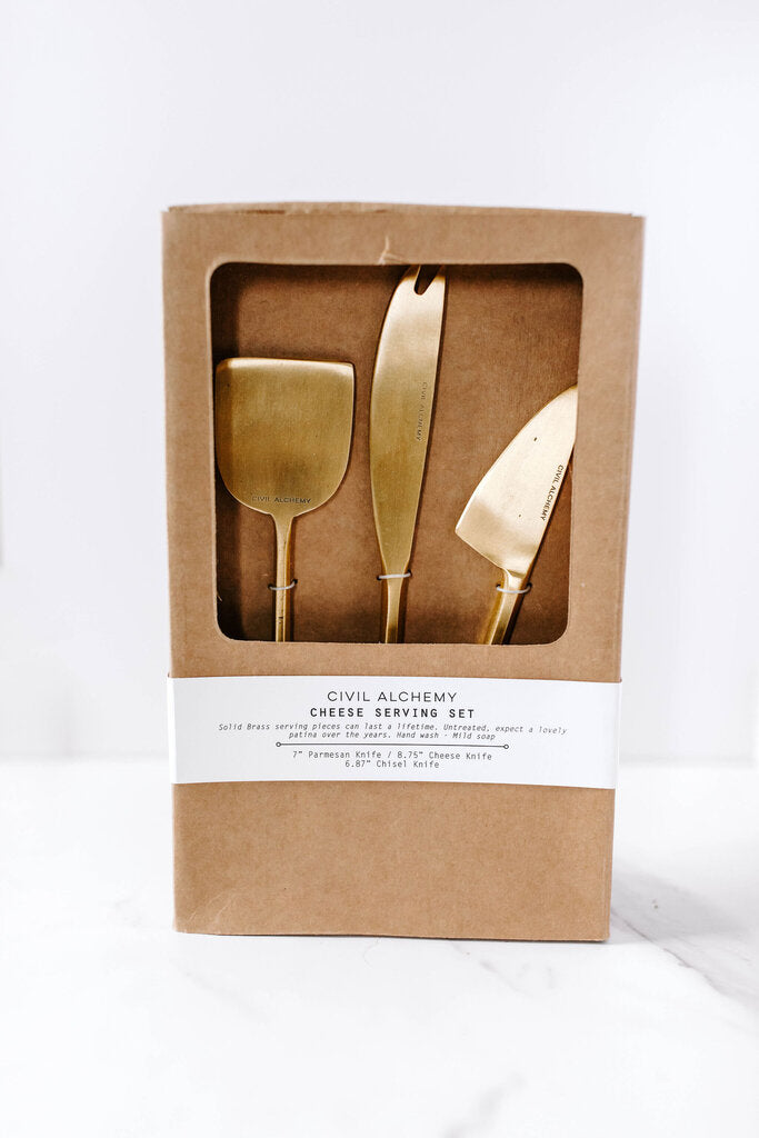 Brass Cheese Set