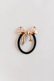 gold bow hair tie