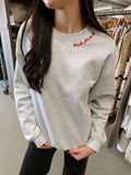 mama heart embroidery sweatshirt