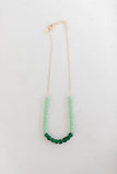 mixed green African bead necklace