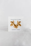leaf statement earrings