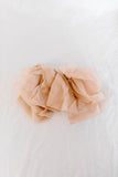 tan chiffon bow hair clip