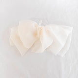 cream chiffon bow hair clip