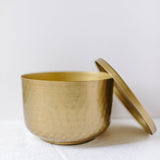 Antique brass aluminum container