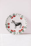 hand painted dog plate