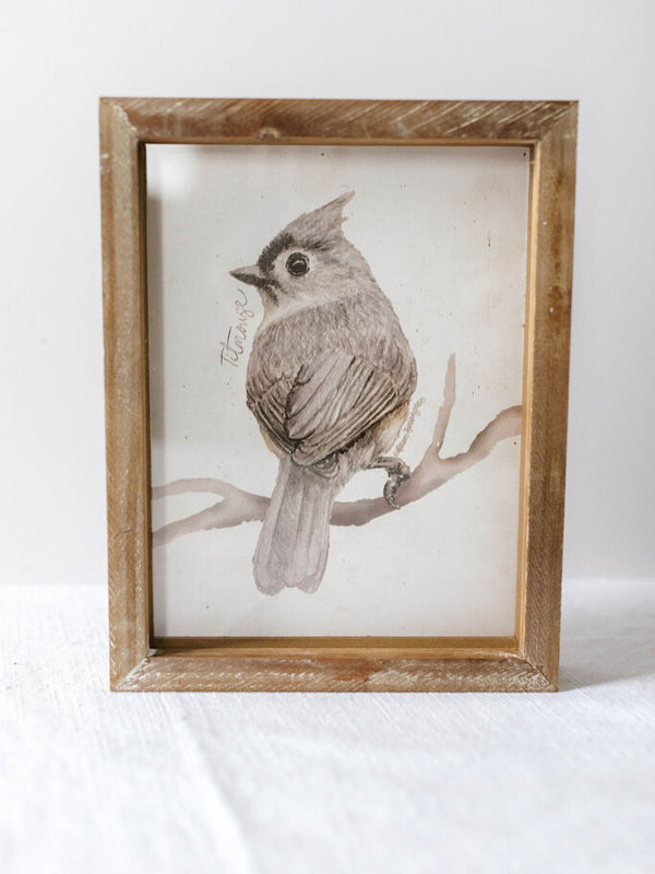 Framed Titmouse Art
