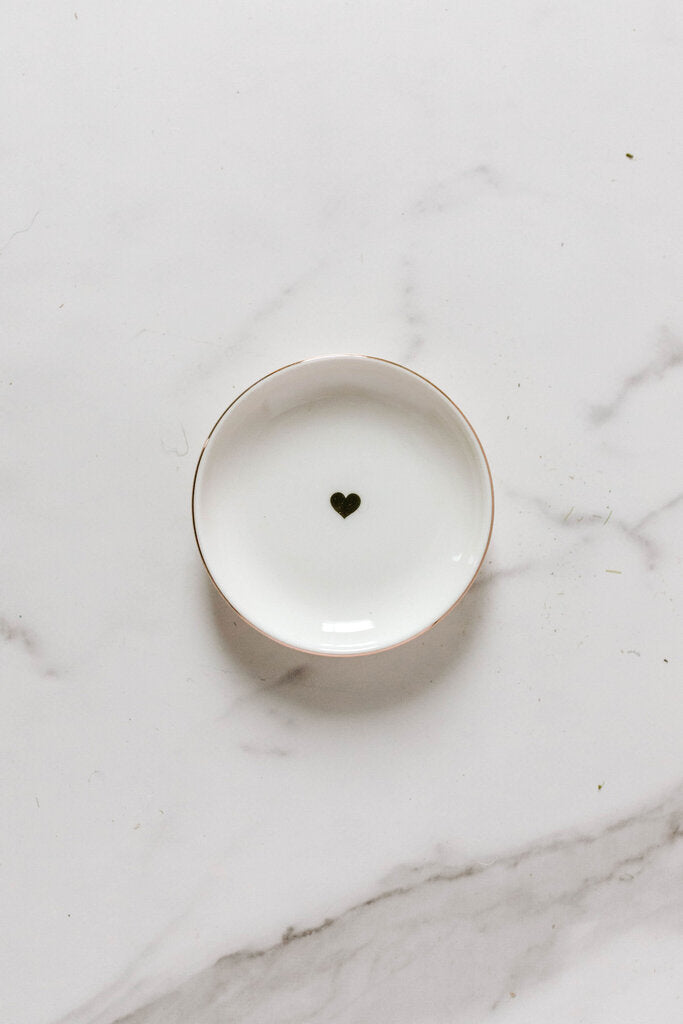 Gold Heart Jewelry Dish