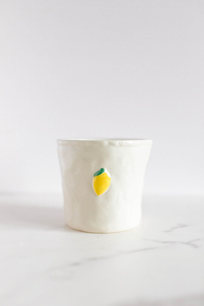 Ceramic Lemon Bistro Candle