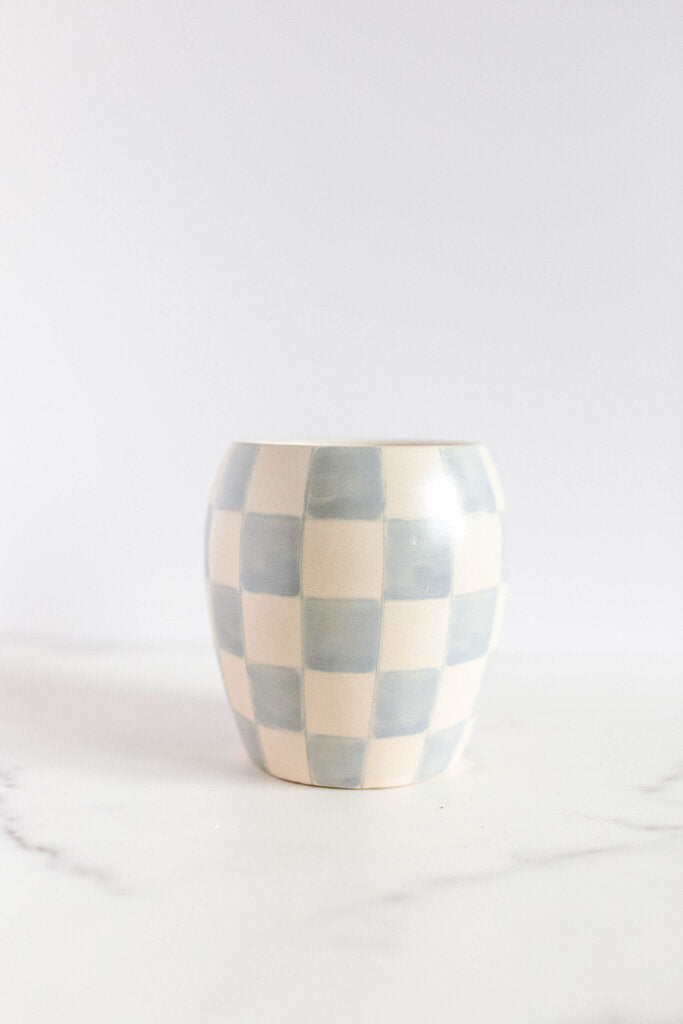 Blue Checkmate Candle