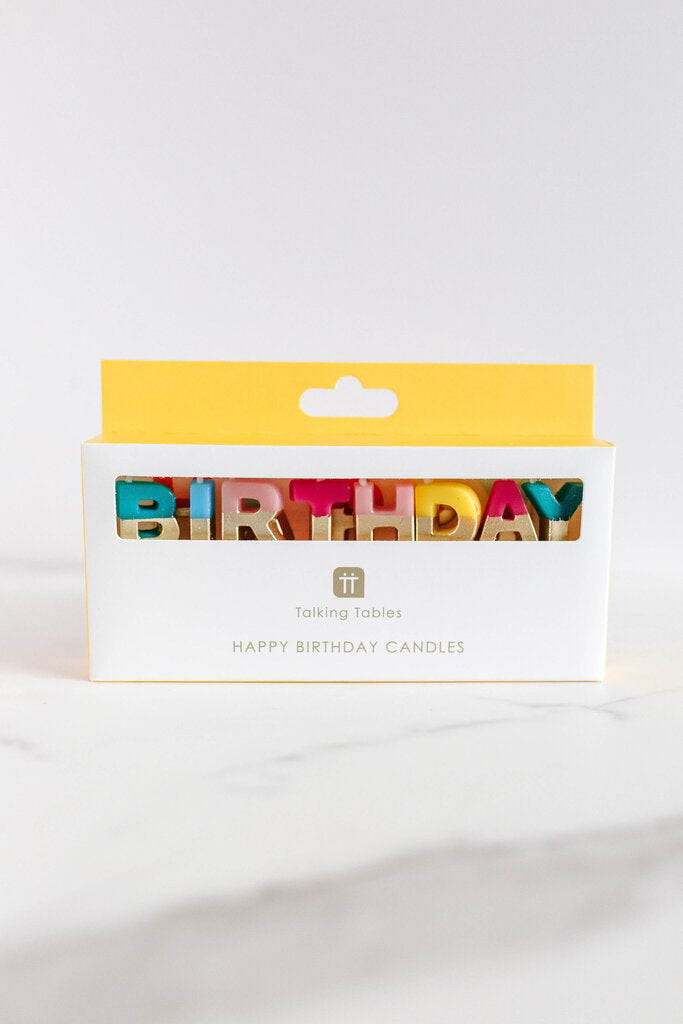 Rainbow Happy Birthday Candles