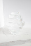 Clear Tower Shaped Glass Vase