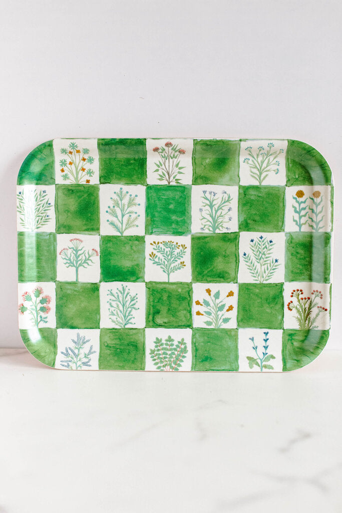 15th Century Illustrated Herbs Birchwood Tray