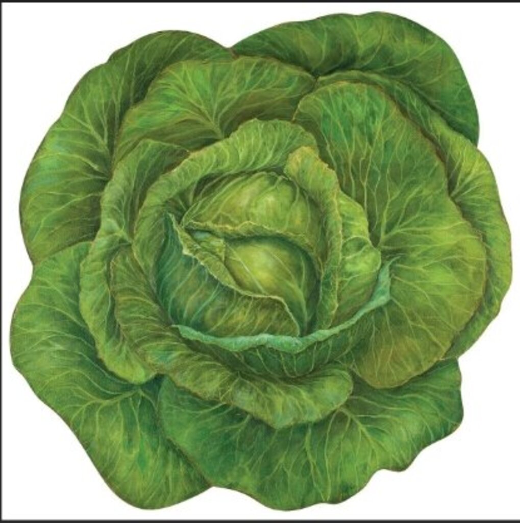 12 sheets of die cut cabbage placemats