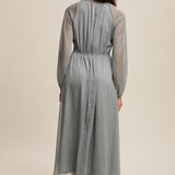 Light Blue Crossover Maxi Dress