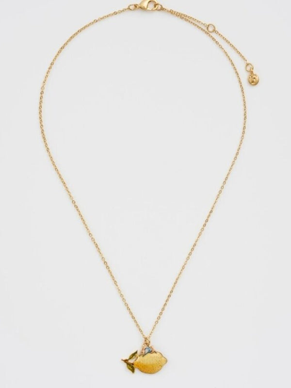 peter rabbit with lemon necklace