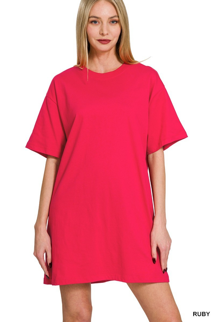ruby round neck T-shirt dress