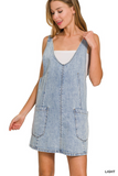 light denim overall dress