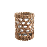Small Seagrass Hurricane with Glass Insert