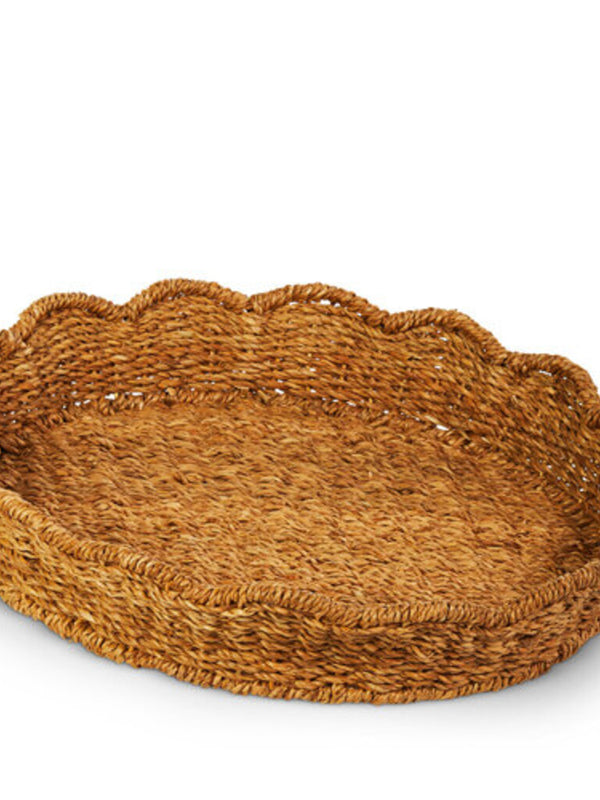 18" scalloped tray
