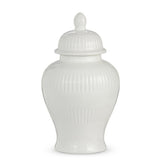 14" white ginger jar