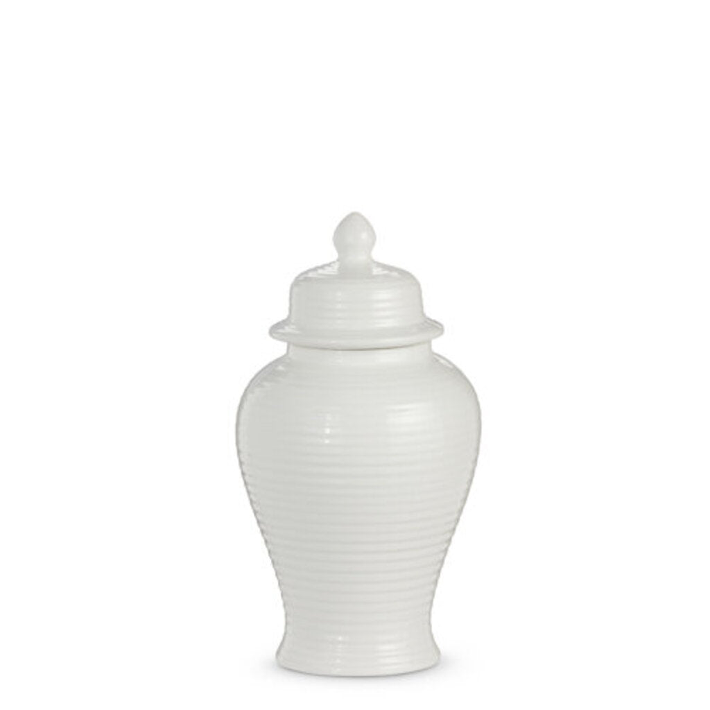 10.5" white ginger jar