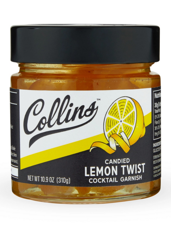 Italian Candied Lemon Peel Twist Cocktail Garnish - 10.9 oz
