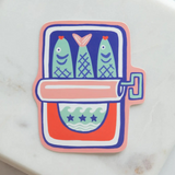 tinned fish die-cut sticker