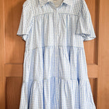 Plaid Button-up Mini Dress