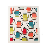 tea pot patterned swedish dishcloth