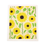 sunflower patterned swedish dishcloth