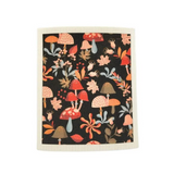 fall mushroom patters swedish dishcloth