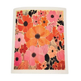 pink summer flower swedish dishcloth