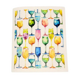 wine glass swedish dishcloth