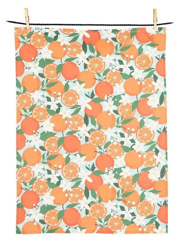 Oranges & Blossoms Kitchen Towel-20x28"L