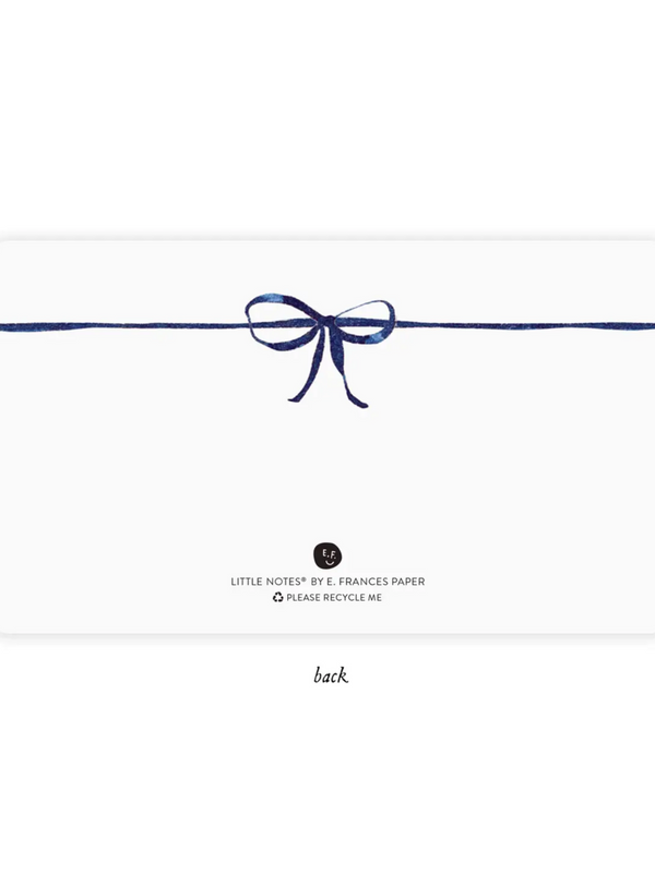 navy bow little notes