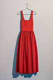 coral one way tank midi dress