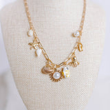 Fisherman Toile Charm Necklace