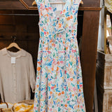 Colorful Print Bow Tie Dress