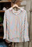 multi blue long sleeve striped shirt