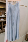 light blue Pleated Wide Leg Pants