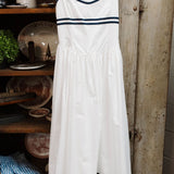 ivory spaghetti strap smocked midi dress