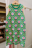 green mix dress