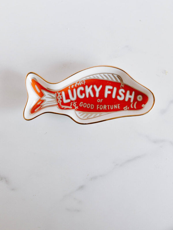 fortune fish trinket dish