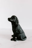 Sitting Dog Decorative Accent Black Cast Iron