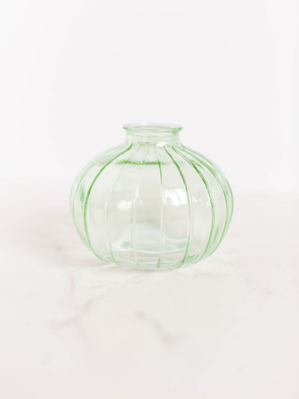 Green Round Glass Bud Vase | 3.15"